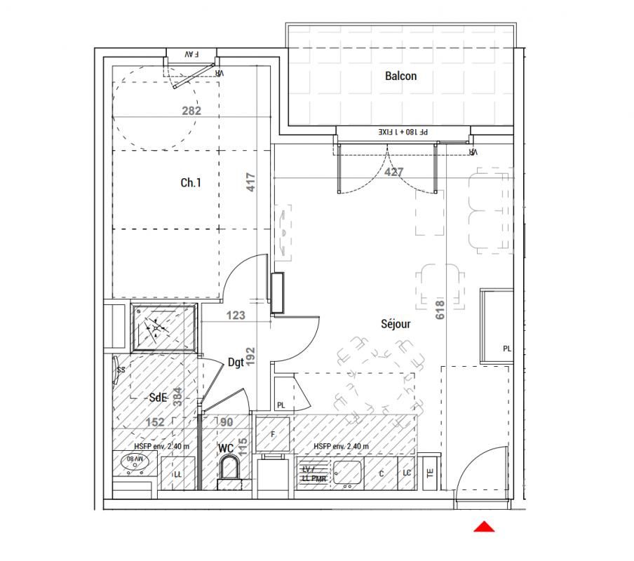 SATHONAY-CAMP Appartement Sathonay Camp 2 pièce(s) 45,75 M² 3