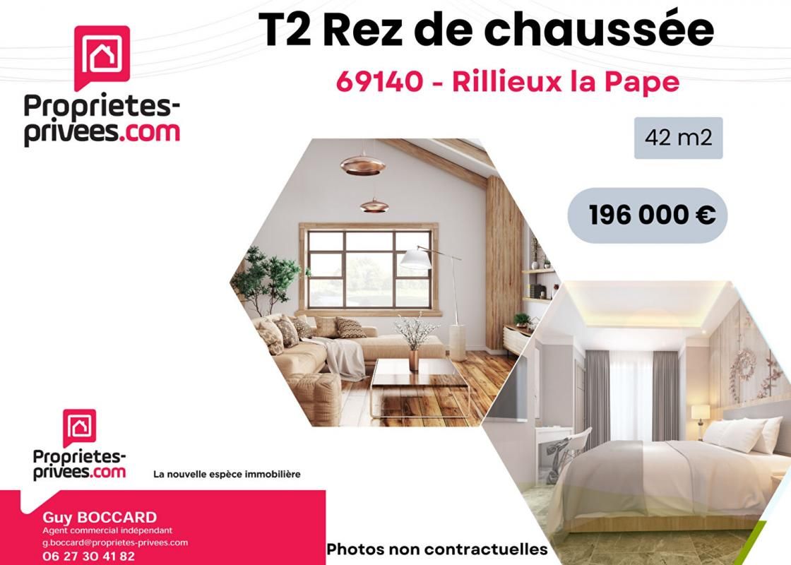 Appartement Rillieux La Pape 2 pièce(s) 42.44 m2 + Terrasse + Cellier + Parking