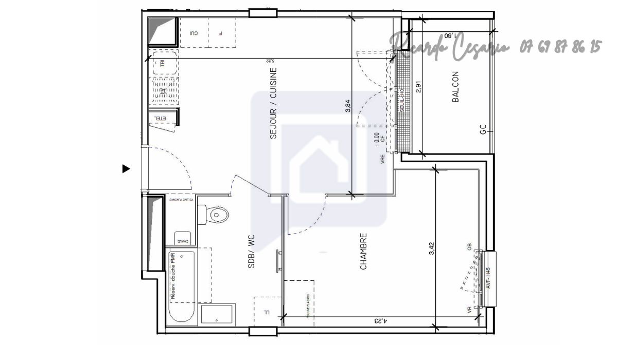 QUIMPER Appartement Quimper 2 pièce(s) 39.88 m2 2