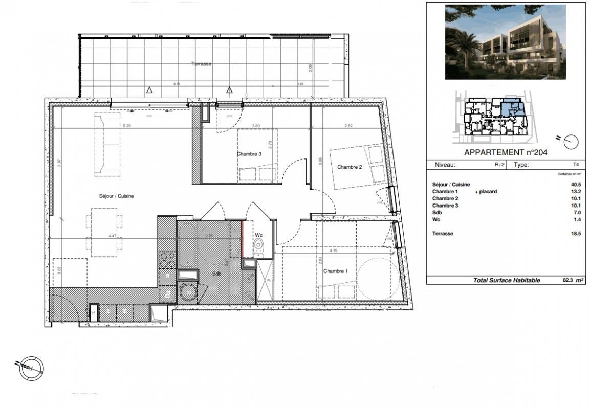 SETE Appartement  T4 exposé Sud -Est, dans un parc arboré, à deux pas de la mer. Un cadre de vie unique 4