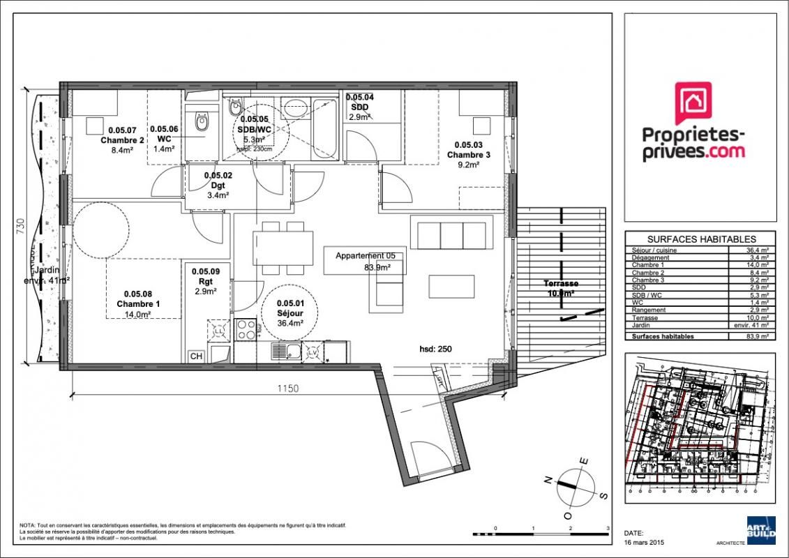 MONTEUX Vente  beau T4  - 83,90 m² Idéalement situé aux abords du lac de Monteux et des commerces. Confortable, dernière normes énergétique. MONTEUX (84170) 4