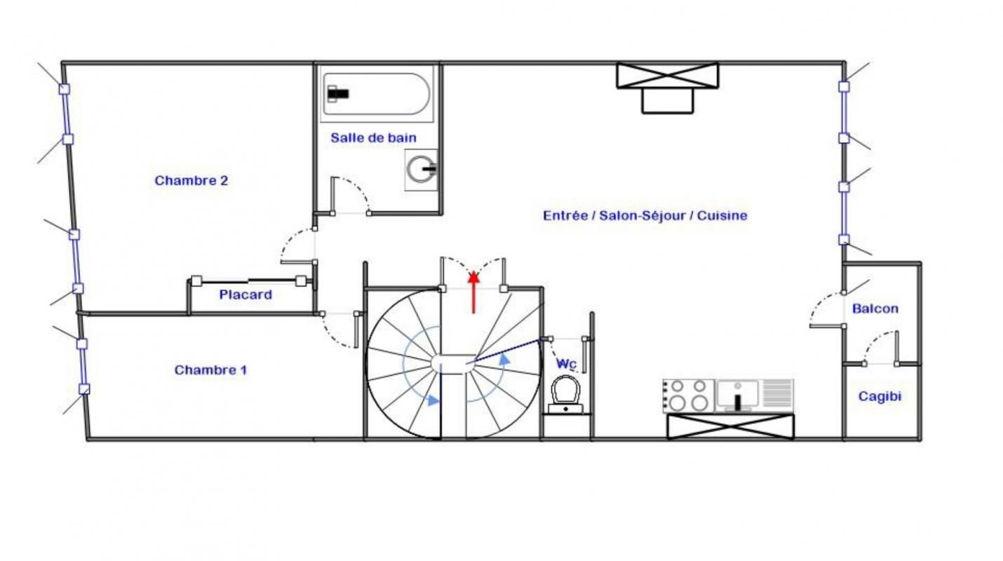 MARSEILLE-4E-ARRONDISSEMENT Marseille (13004) - Exclusivité - Cinq Avenues - Type 3 - 56 m2 + balcon VENDU LOUE 4