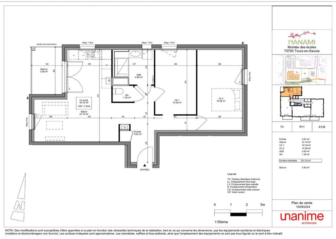 TOURS-EN-SAVOIE Appartement 3 pièces dans la résidence Hanami 3