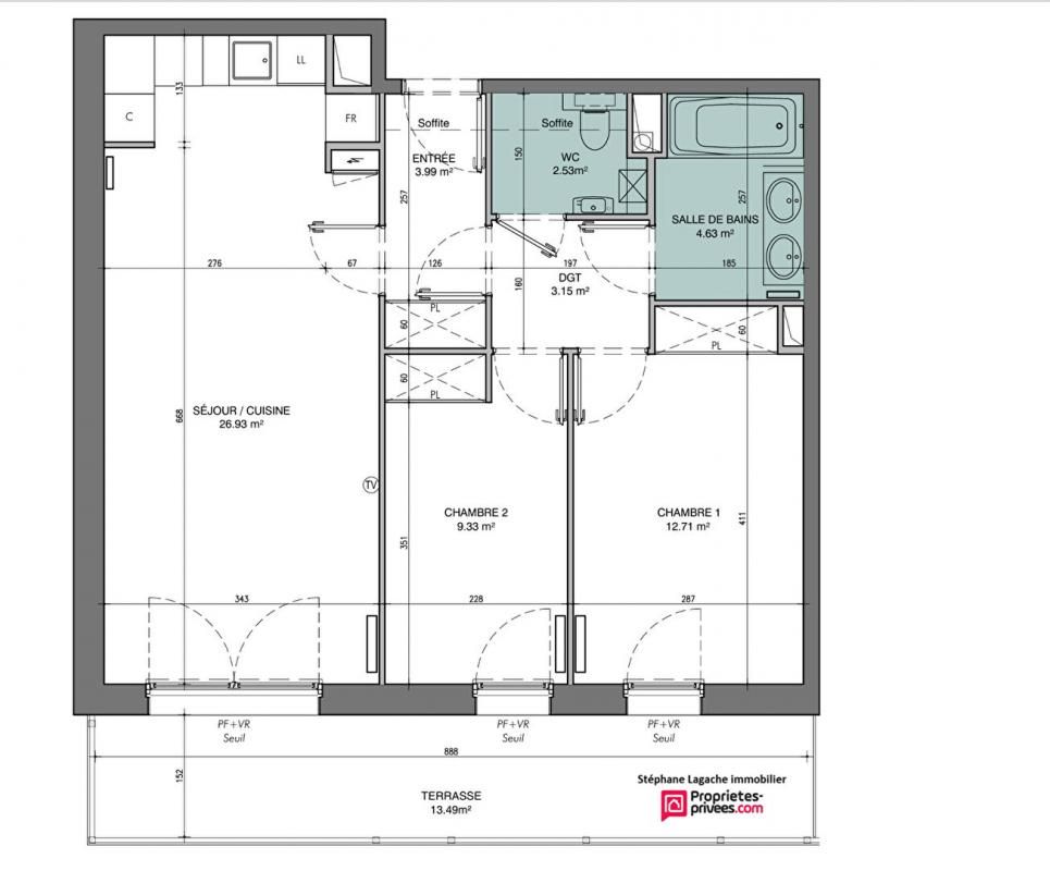 LE TOUQUET-PARIS-PLAGE Appartement Le Touquet Paris Plage 3 pièce(s) 63 m2 avec terrasse et parking 2