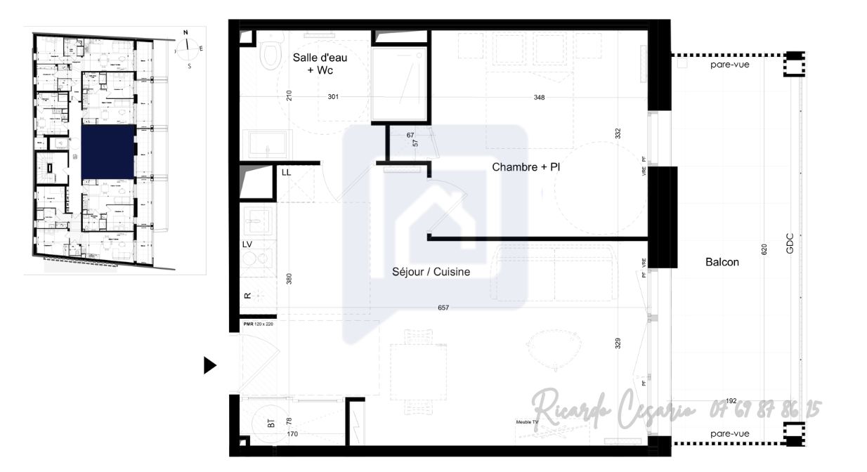 Appartement Audierne 2 pièce(s) 42.10 m2