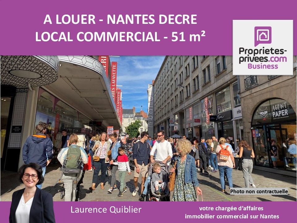 44000 NANTES - LOCAL COMMERCIAL 51 m² , A LOUER, QUARTIER DECRE