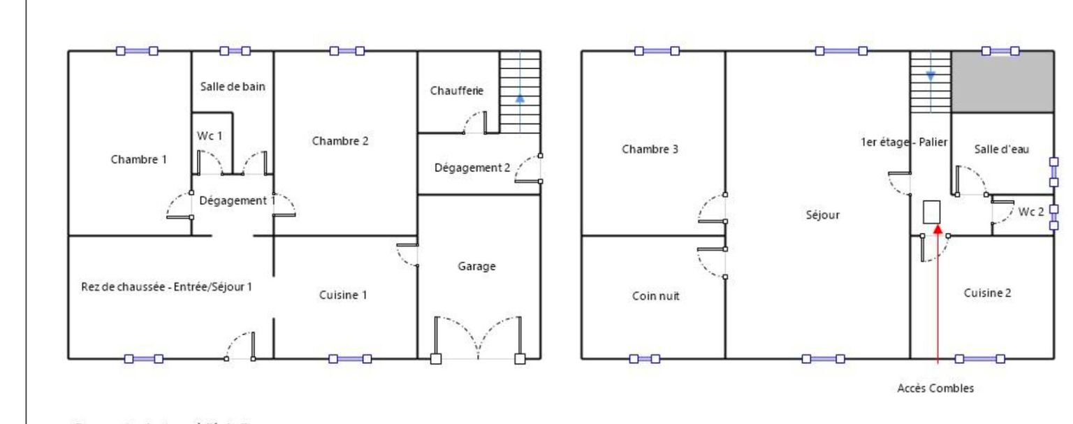 SAINTE-GENEVIEVE-DES-BOIS Immeuble de 2 appartements T3 1