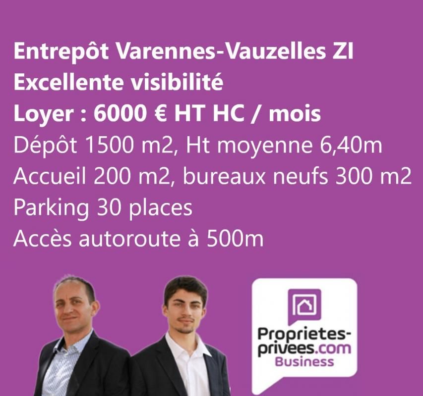 VARENNES-VAUZELLES ZI - LOCATION ENTREPOT 2000 M2 AVEC BUREAUX NEUFS