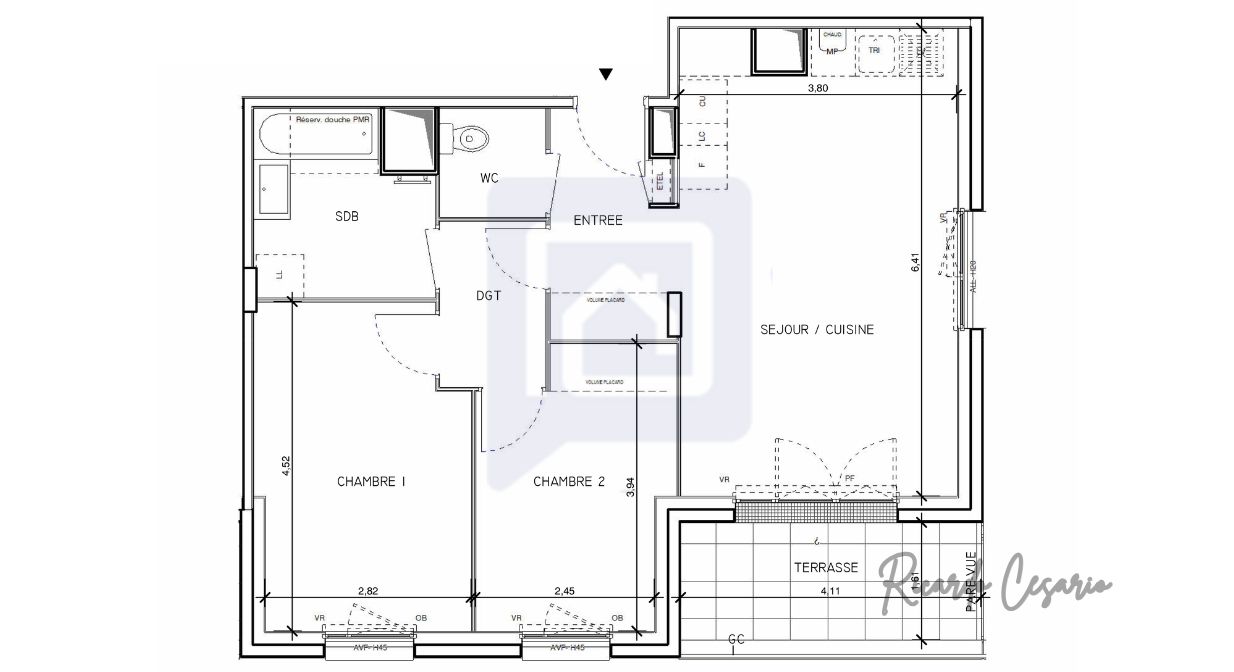 Appartement Quimper 3 pièces 62.30 m2