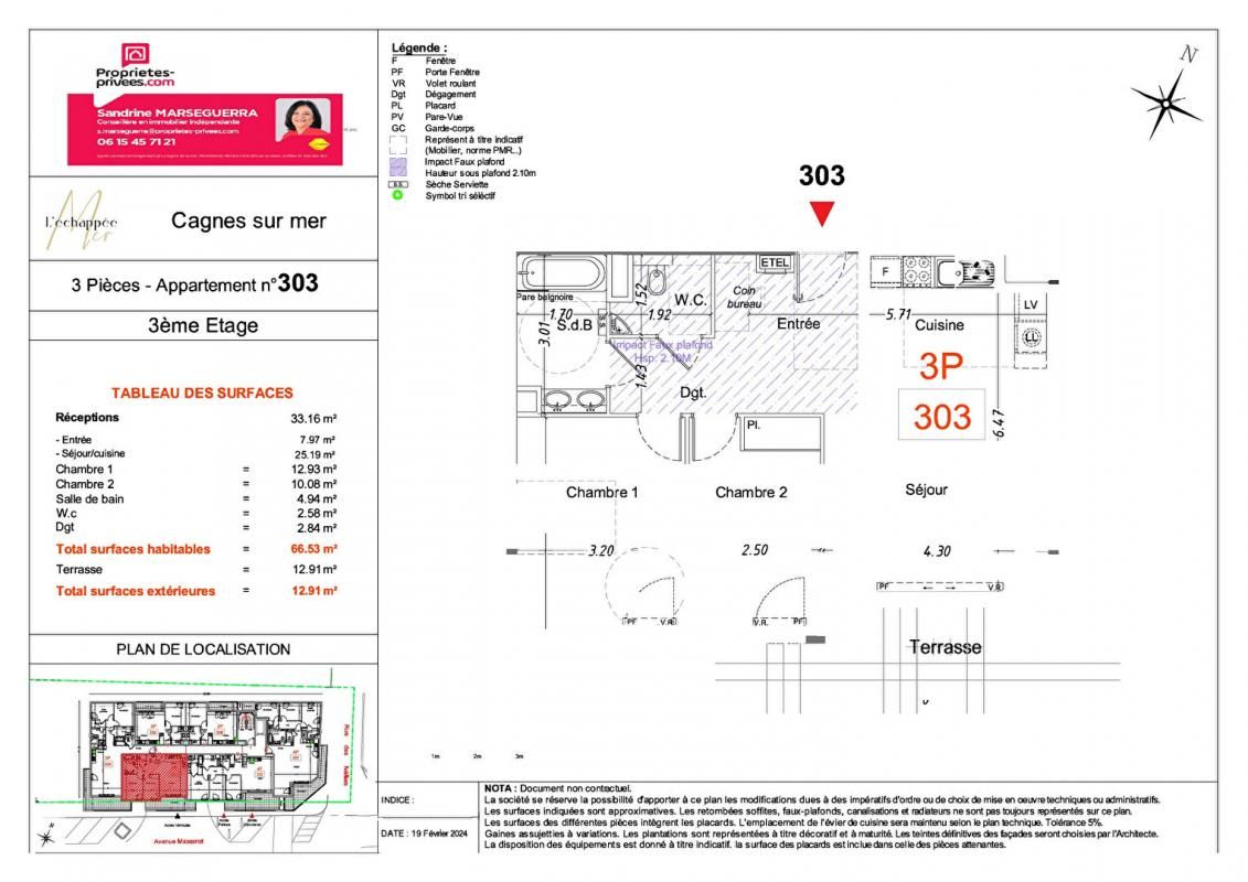 CAGNES-SUR-MER 3  Pièces  - 66 m²  CROS DE CAGNES 4