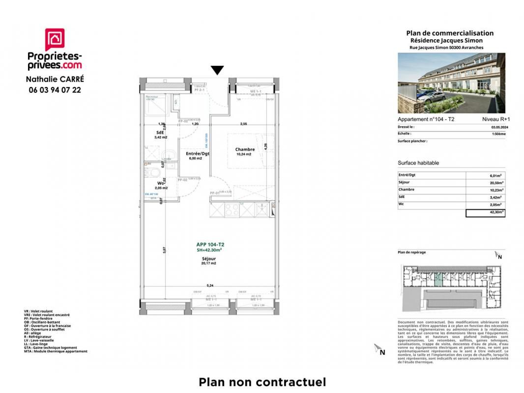 AVRANCHES Appartement 2 pièces de 42,30m² - centre ville d'Avranches 3