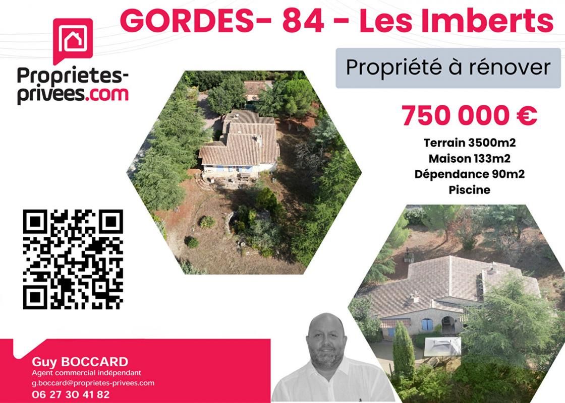 Maison Gordes 4 pièce(s) 150 m2 - Terrain 3500m2