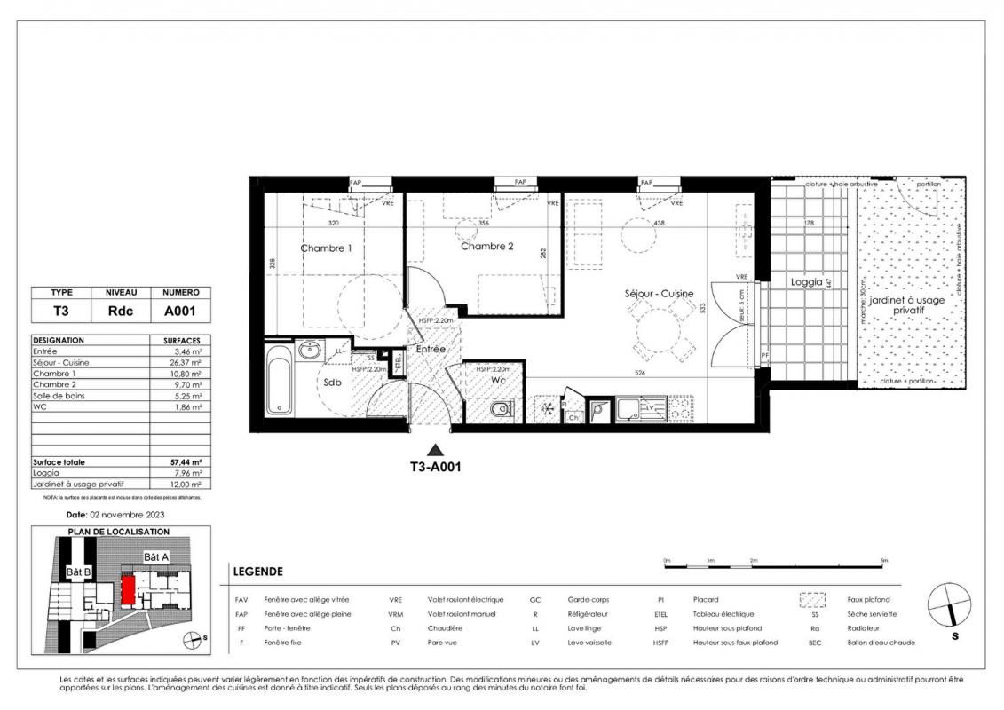 BASSE-GOULAINE Appartement T3 dans centre de Basse-Goulaine 2