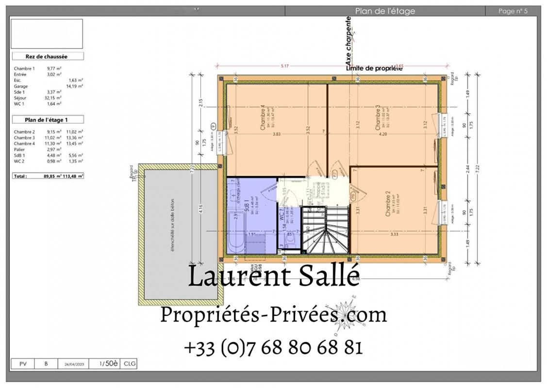 SARZEAU Maison  5 pièce(s) 89 m2 3