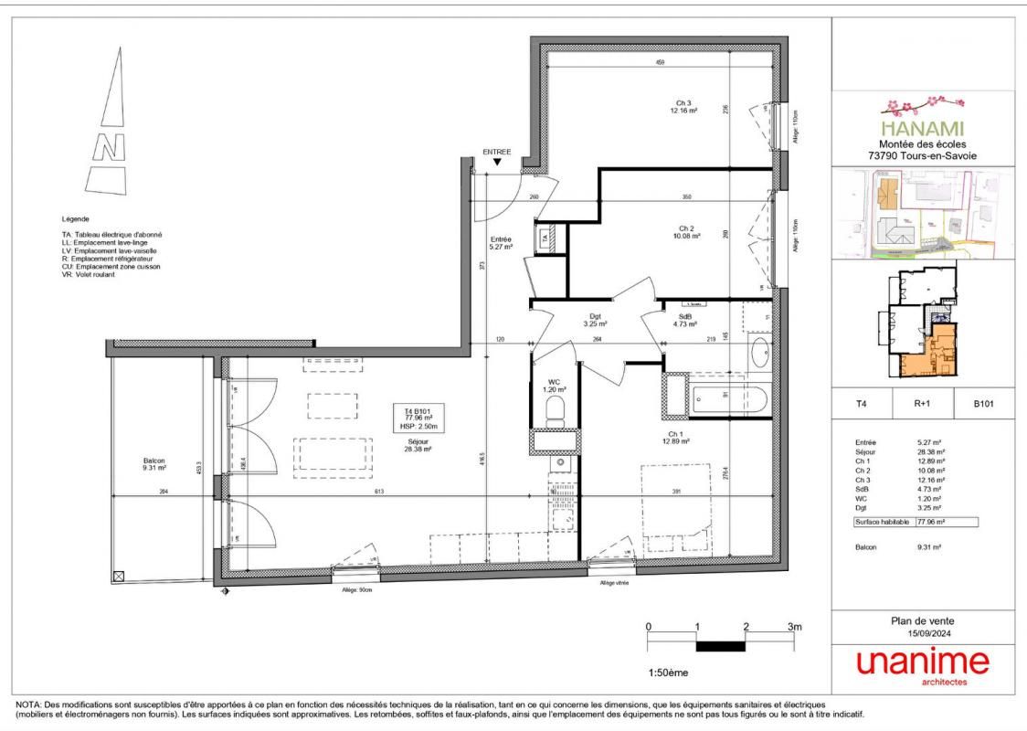 TOURS-EN-SAVOIE Appartement 4 pièces dans la résidence Hanami 3