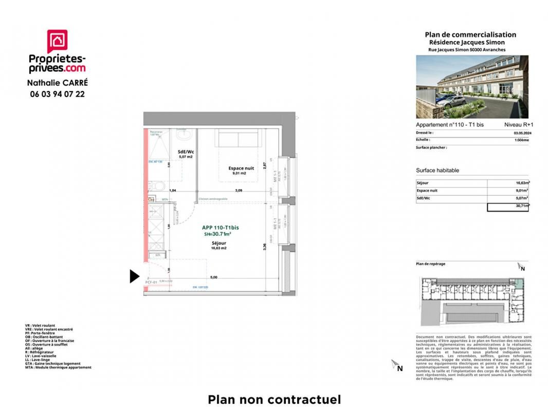 AVRANCHES Appartement T1Bis de 30,71m² - centre ville d'Avranches 3