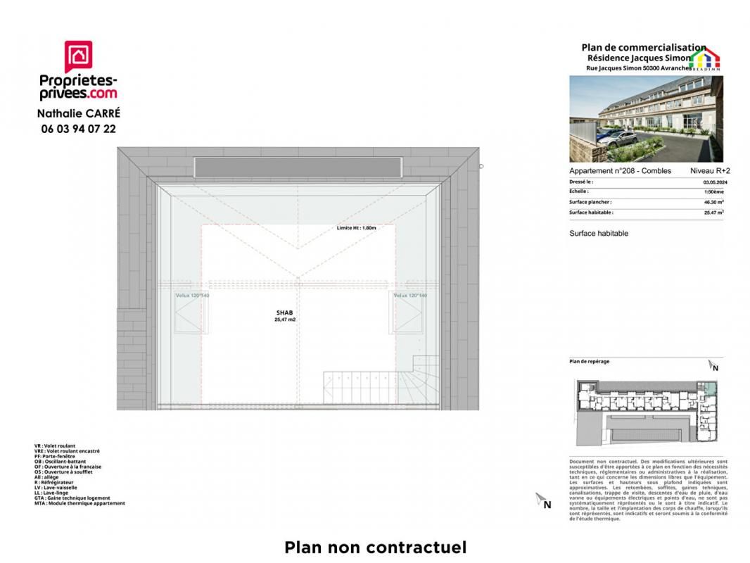 AVRANCHES Appartement T1Bis de 30,71m² (+combles) - centre ville d'Avranches 4