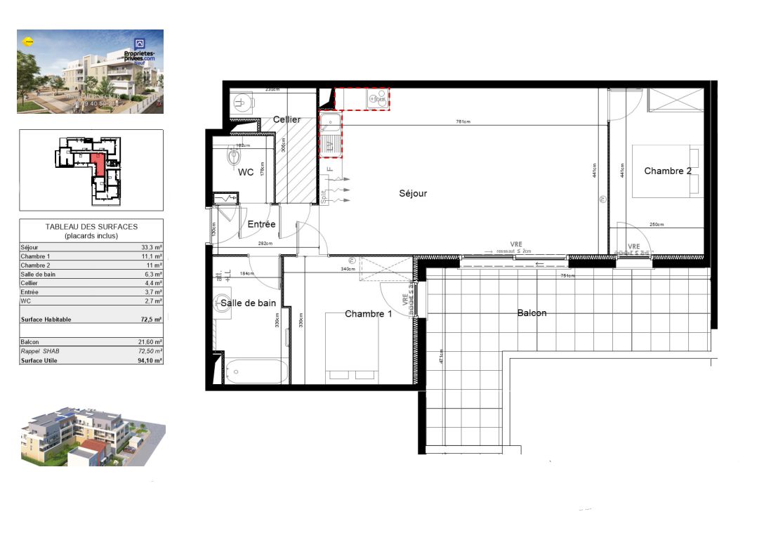 SAUVIAN Appartement avec spacieuse terrasse orientée plein Sud 2