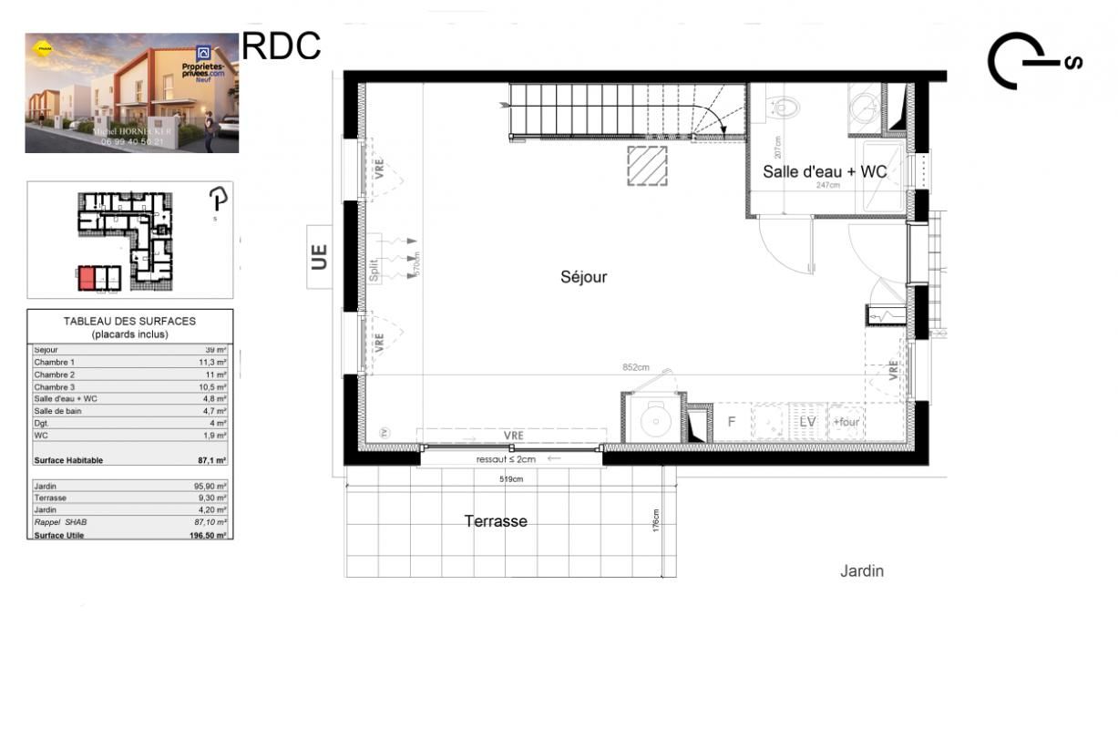 SAUVIAN Maison de 87 m², doté d'un jardin spacieuse exposée Ouest 3