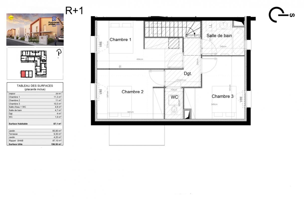 SAUVIAN Maison de 87 m², doté d'un jardin spacieuse exposée Ouest 4