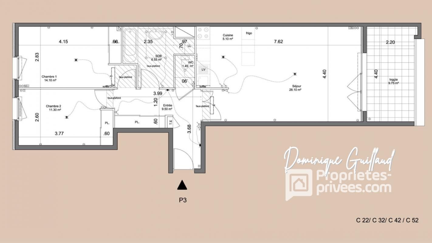 NIMES En vente 3 pièces de 78 m² avec terrasse et garage-Résidence  Les villègiales Feuchères, Nîmes centre Gare 3