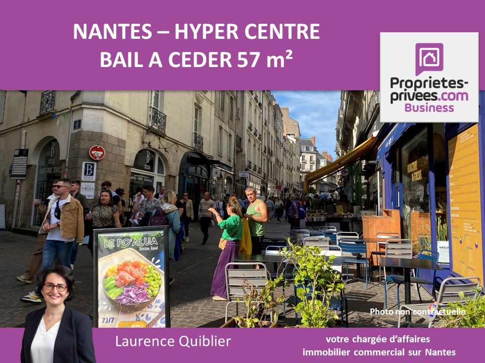 44000 NANTES - BAIL A CEDER, LOCAL COMMERCIAL 57 M², PROCHE PLACE DU PILORI