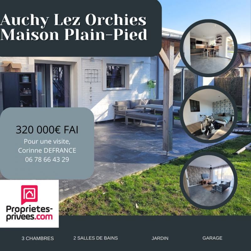 Auchy Les Orchies maison plain pied 4 pièce(s) 95 m2