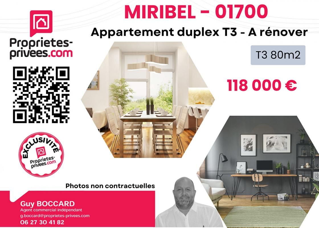 Appartement Miribel 3 pièce(s) 80 m2