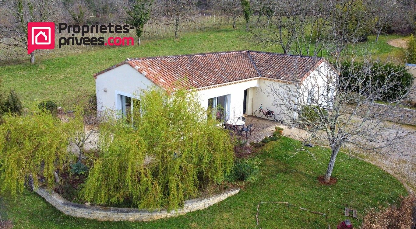 Maison Prayssac, 3 chambres en plain-pied, garage, sans travaux à prévoir