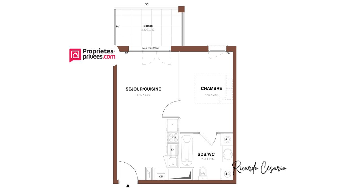 PONTIVY Appartement Pontivy 2 pièce(s) 35.40 m2 2