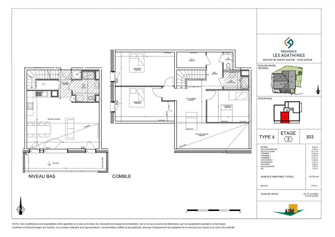 QUEIGE Appartement 4 pièces dans la résidence Les Agathines 3
