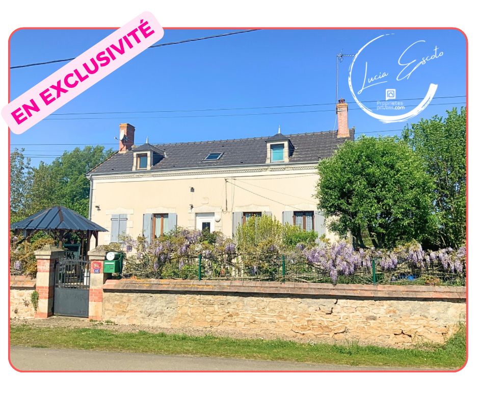 Maison au calme à 5mins de Châteaumeillant-Grand terrain, verger, potager