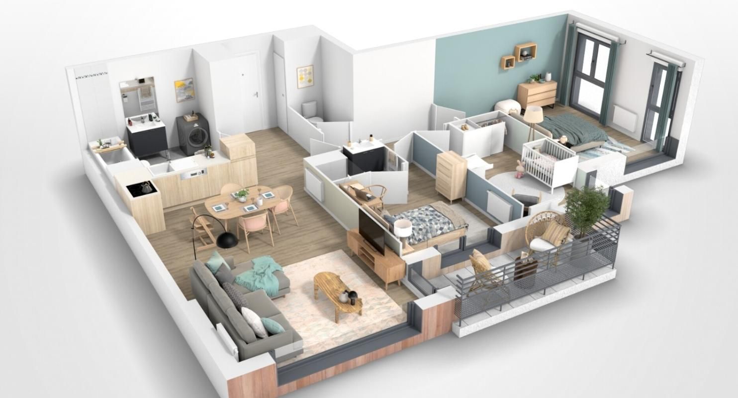 Appartement 3 pièce(s) Etaples