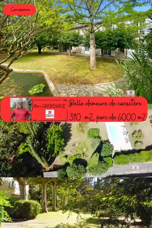 EN EXCLUSIVITÉ : MAISON VIGNERONNE DE CARACTÈRE AVEC PARC DE 1,2 HA A CARCASSONNE