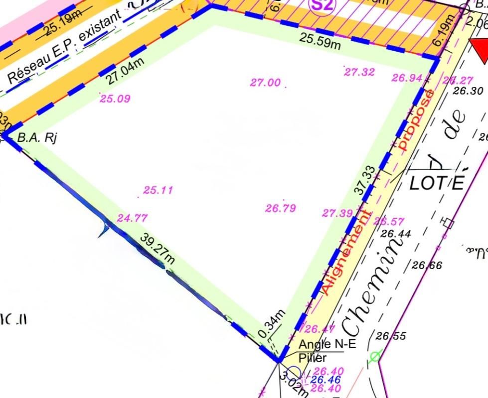 TERRAIN 971M² CENTRE VILLE 50% D'EMPRISE AU SOL