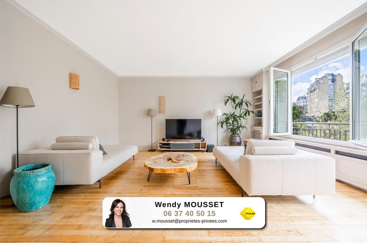 Paris 16e - Muette Sud - Appartement lumineux 3 pièces à deux pas des quais de Seine