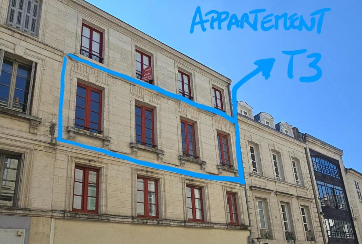 Appartement T3, résidence sécurisée avec ascenseur , cave privative, garage indépendant