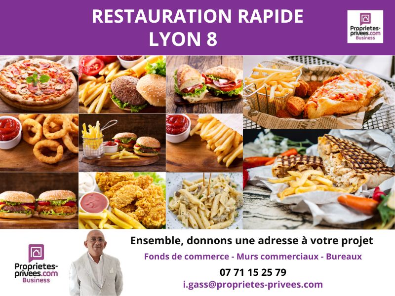 69008 LYON - SNACK, RESTAURANT , TERRASSE, Belle visibilité