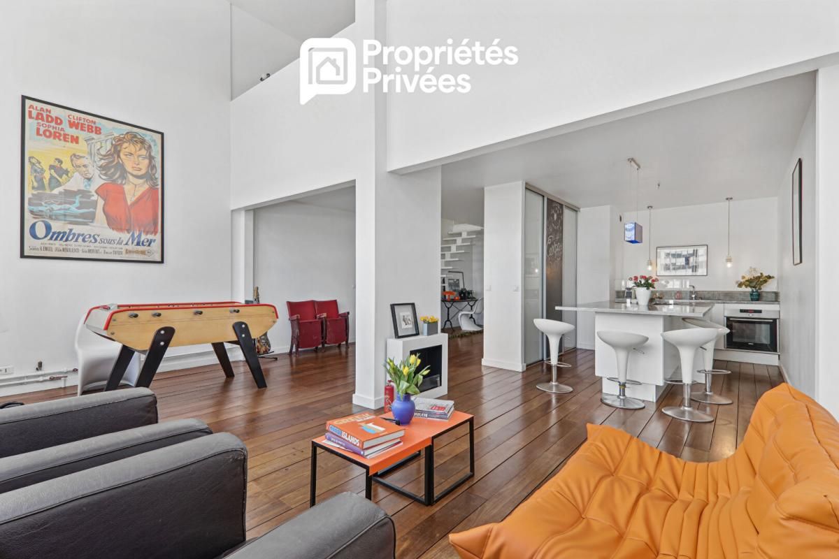 Atelier d'artiste en duplex,136,7 m² , 3 chambres, esprit Le Corbusier, 5e et 6e étage